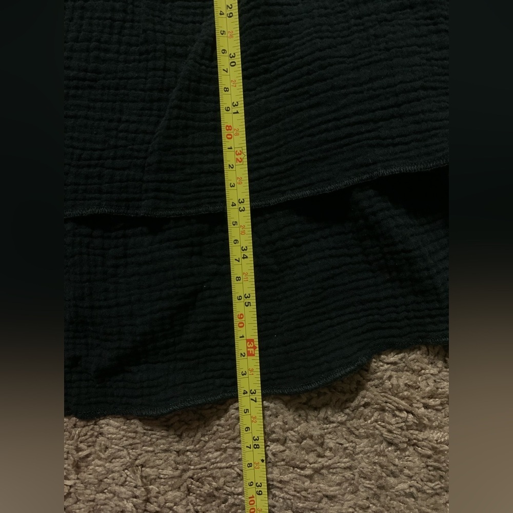 Farmhouse Frocks Size XS Black Gauze Dress with Flutter Sleeves - Picture 7 of 7